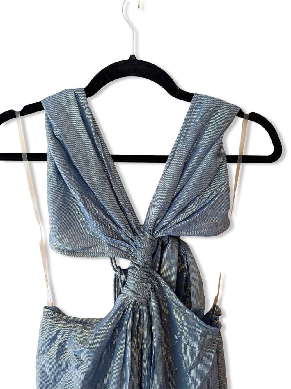 Sundress Bettina Dress Ios Tendre Bleu Blue Halter cutout midi Revolve L - Picture 6 of 12